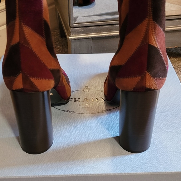 Prada Patchwork Suede Ankle Boots. - Picture 11 of 16